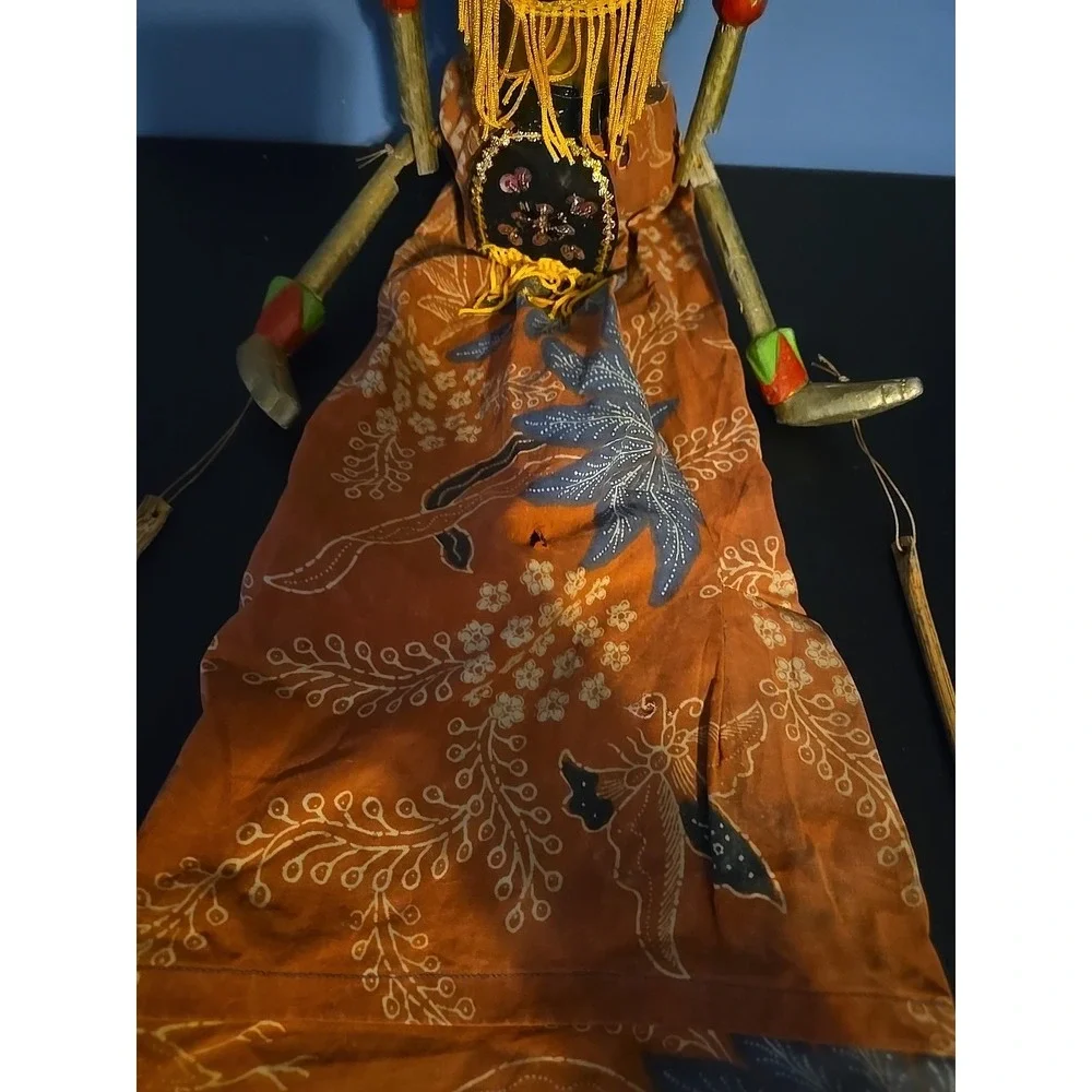 Wayang Golek Ramayana Wooden Bali Puppet Indonesia Asian Stick Puppet Marionette